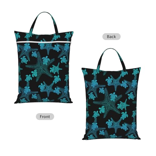 Sea Turtle Ocean Summer Travel Laundry Bags Cloth Diaper Wet Bags Handle Washable Dirty Clothes Bags Wet Dry Bag Suitcase Gym Swimming Pool College Dorm Wet Bag - color: 1 PC16, size: One Size