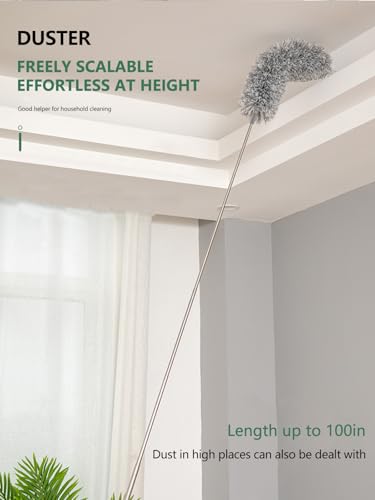 SetSail Dusters and Cobweb Brush with Extension Pole for Cleaning, Gray - color: Gray, size: Cobweb Brush&Duster
