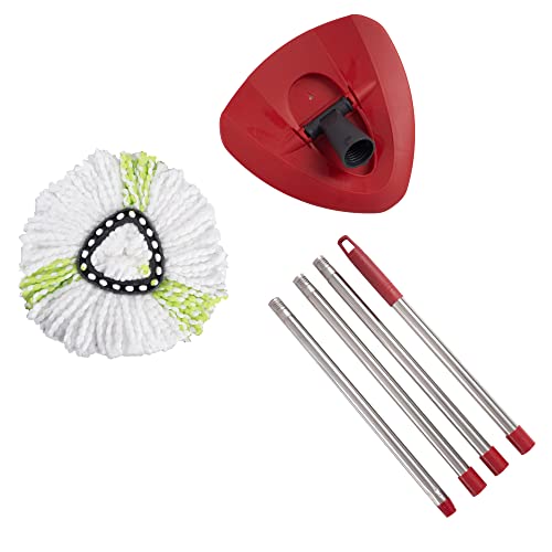 Matthew Cleaning 12Pack Green Microfiber Spin Mop Replacement Head Compatible with EasyWring Spin Mop Replace Head-EasyWring High Absorbency,Machine Washable,Microfiber Spin Mop Refills - color: Green, size: 12 Count