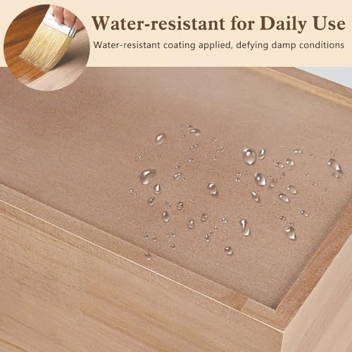 2 Pcs Laundry Pods Container & Dryer Sheet Holder with Window, Walnut Brown - color: Walnut brown