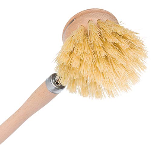 Redecker Dish Brush, Tampico Fiber, 1-1/2 Inch Round, 2 Pack – Wooden Dish Scrub Brushes for Everyday Cleaning, Untreated Beechwood, Made in Germany - size: Set of 2, 1-1/2-Inches Diameter