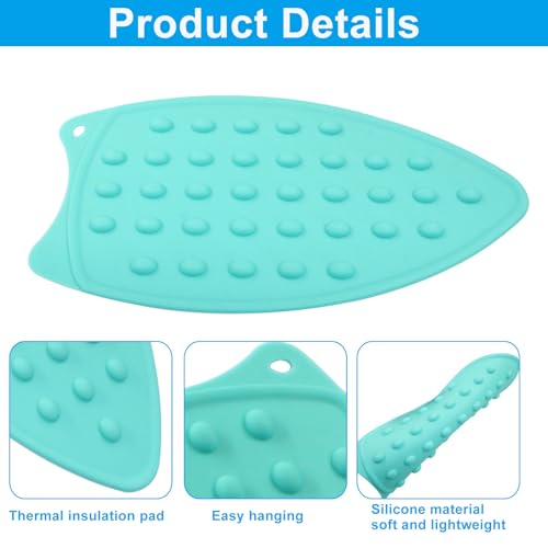 2 Pcs Silica Gel Iron Rest Pads Mat, Green - color: Green