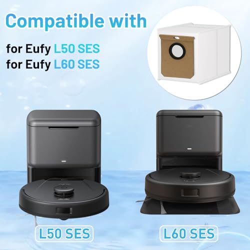 L60 SES Replacement Vacuum Dust Bags for Eufy L60 / L50 Series Robot Vacuum - color: White