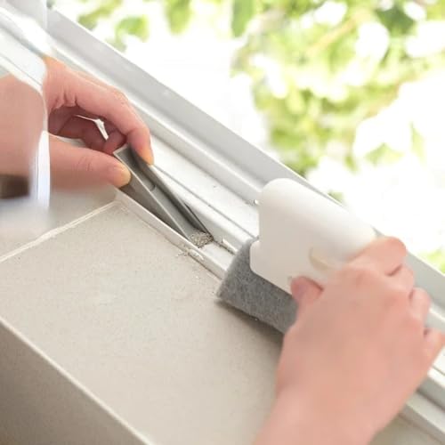 Window Track Cleaner, Gap Brush Groove Cleaner, Window Track Cleaning Tool, Gap Cleaning Brush Small Spaces, Sliding Door Track Cleaner, Window Brush, Shower Track Cleaning Brush, Window Cleaner Tool - color: Microfiber Style