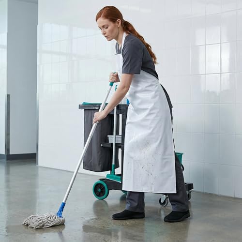 Nanxson Waterproof Rubber Aprons for Butcher Dog Grooming Dishwashing - color: White