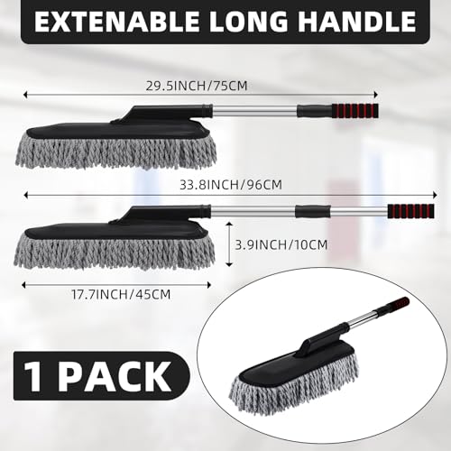 1 Pack Microfiber Car Duster Exterior Scratch Free, Gray - color: Gray