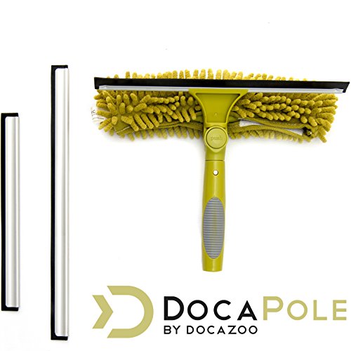 DOCA Telescoping Pole Attachment - Extension Pole for Cleaning, Feather Duster, Window Washing Kit, Paint Roller, Window Squeegee - High Reach Extendable Kit for Indoor & Outdoor - Squeegee Scrubber - size: Head Only - No Pole, style: Squeegee Scrubber