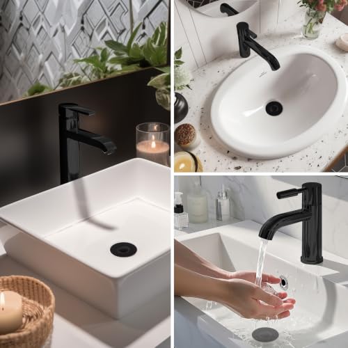 Hibbent Upgraded 3 in 1 Bathroom Sink Drain Strainer, Pop Up Stopper - color: Oil-rubbed Bronze