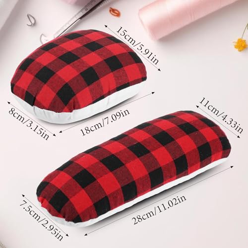 Kifmurase 2 Pack Tailors Ham and Seam Roll Set, Sewing Ham for Pressing, Tailor Hams Press Tool for Ironing Curved Seams, Ironing Heat Insulation Pad Sleeve Collar Curved Darts Body Seam Accessories