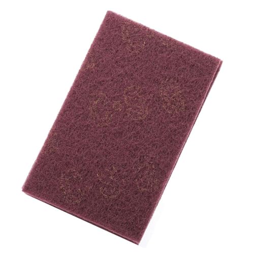 Heavy Duty Scouring Pads, Durable Professional 5pcs Set, Industrial Sponge Scourers, Abrasive Red Cleaning Pads for Home Kitchens, Restaurants, BBQ Enthusiasts, Oven Grates, Cookwa - color: Red
