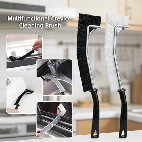 Crevice Cleaning Brush, Hard-Bristled Grout Brush,2026 New Multifunctional Gap Cleaning Brush Tool,Dead Corners Brushes for Bathroom Kitchen Tiles Window Door Slots,2pcs