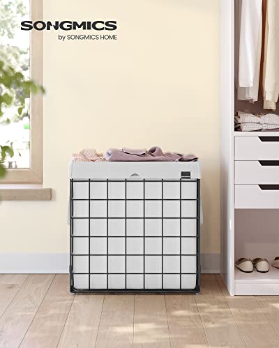 SONGMICS Laundry Hamper, Collapsible, 29 Gal. (110L) - color: Cream White, size: 110 L