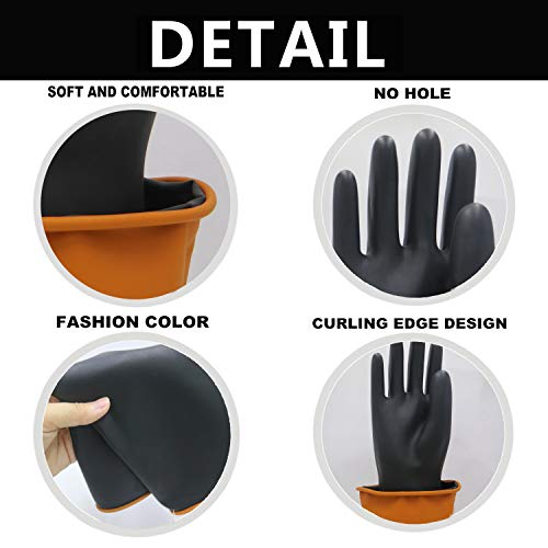Heavy Duty Latex Gloves,14",18",22" Work Waterproof Industrial Glove - style: 22 Inch