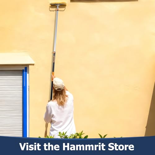 3.3-8 FT Telescopic Extension Pole Aluminum Paint Roller & Cleaning Pole - size: 8 Ft Orange