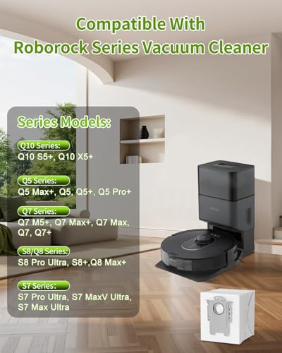 VBN 18 Packs Q10 Q7 Q5 Dust Bags for Roborock Q7 M5+, Q10 S5+/Q10 X5+ - size: 18 Pack