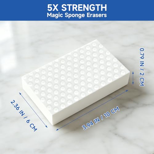 5X Extra Durable Magic Sponge Cleaning Eraser,20 Pack Melamine Sponge