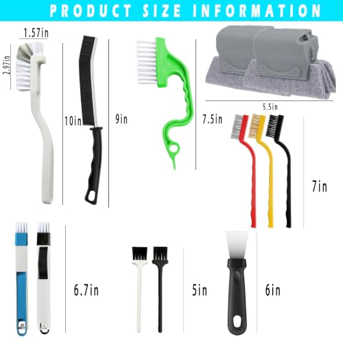 Crevice Cleaning Brush Set, 22 Pieces, Small Gap Brushes for Bathroom, Kitchen, Window Grooves, Corners, Sinks, Tiles, and Faucets (22pcs)
