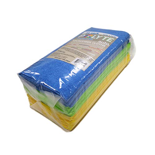 POLYTE Microfiber Cleaning Cloth Ultrasonic Cut Edgeless, 14x14 in, 36 Pack