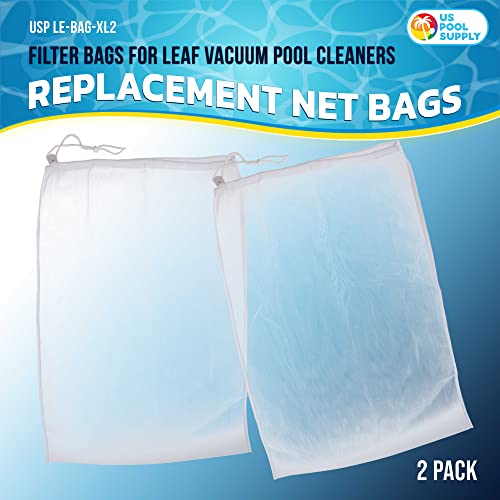 U.S. Pool Supply Fine Mesh Filter Bags for Leaf Vacuum Pool Cleaners, 2 Pk - size: 16" X 20"