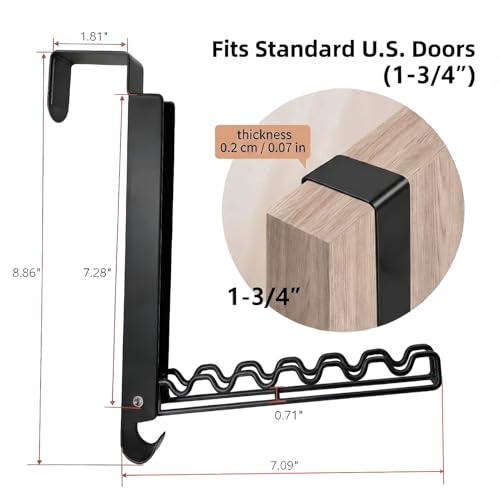 Over The Door Hooks, Folding Portable Over The Door Drying Rack for Small Space, Laundry Bathroom Bedroom Closet Travel Storage and Drying (1Pack, Black) - color: 1-Black