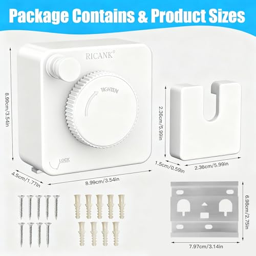 Retractable Clothesline Indoor & Outdoor (White, Square) - color: White