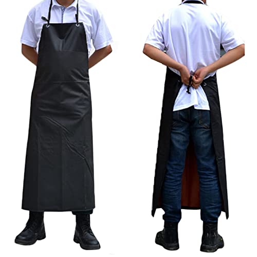 Surblue Waterproof Apron Chemical Resistant Work Safe Clothes (black) - color: Black