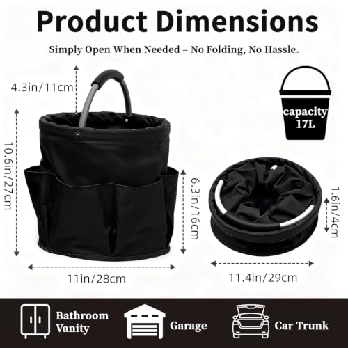 JINGYAN Portable 17L Collapsible Cleaning Caddy, for Home & Outdoor