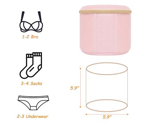 Bra Washing Bag for Delicates, Shape-Retaining, 2 Pack Lingerie Laundry Bag - color: Pink, size: Large