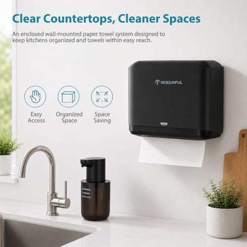 πππ©ππ« ππ¨π°ππ₯ ππ’π¬π©ππ§π¬ππ«, Multifold/Trifold/C Fold Papers Dispenser, Bathroom Hand Towels Wall Mounted Tissue Holder, No-Drill Adhesive Commercial or Home Black - color: D-23 Black