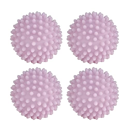 Dryer Balls 4 Pack - Non-Toxic Reusable Dryer Balls (Light Purple) - color: Light Purple