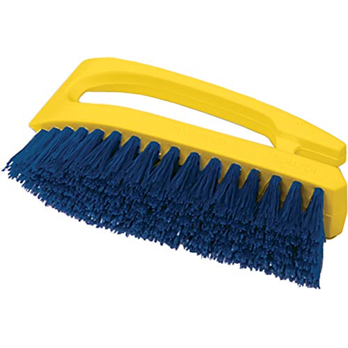 Rubbermaid Commercial Products Iron Handle Scrub Brush Polypropylene Fill Cobalt Bristles for Hard Scrubbing on Tile/Grout/Floors/Walls/Countertops, 6 inches (Pack of 12) - size: 6 inches (Pack of 12)