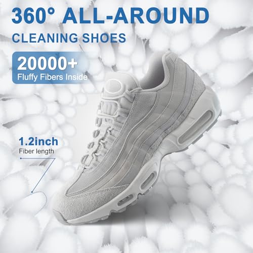 Aship Shoe Washing Machine Bag, Laundry Shoes Bag for Washer & Dryer - 2PC Reusable Shoe Cleaning Bag for Sneakers,Tennis Shoes, 360° Deep Cleaning With Self-locking Zipper for All Shoes Sizes - White - color: White