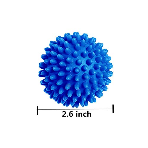 Colorsheng Laundry Dryer Balls - 6 Pack Reusable Fabric Softener Alternative (Blue)