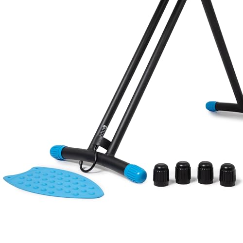 NUVO 36" Black Ironing Board with Iron Rest, Hanging Hook & Silicone Pad