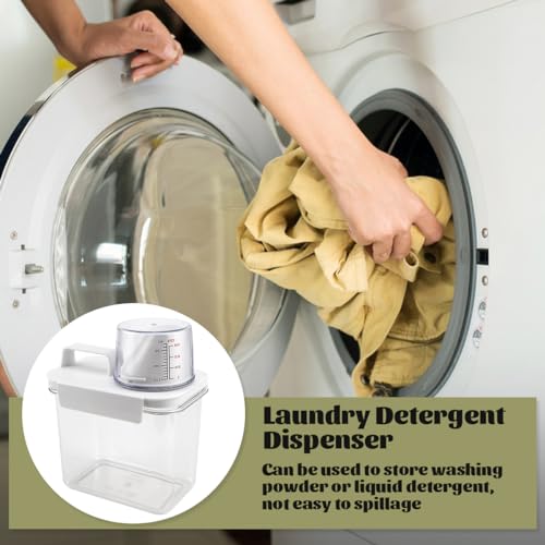 Liquid Laundry Dispenser Container- Laundry Detergent Dispenser for Laundry Room Organization and Storage, Holds Water, Soaps, Liquid Laundry, Powder Scent Beads (1100ml)