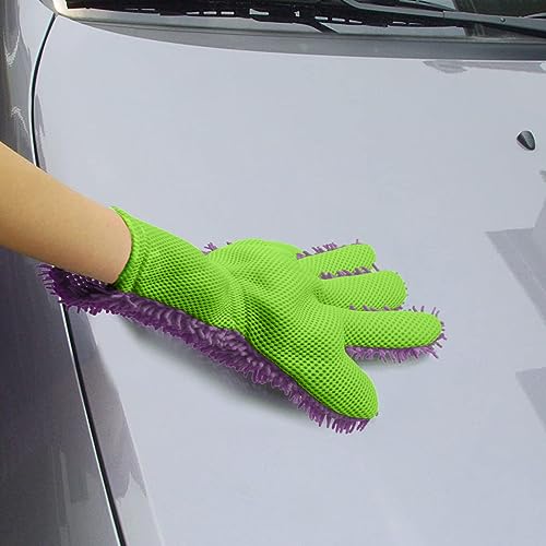 BokWin 2-Pack Car Wash Mitt, Purple - color: Purple