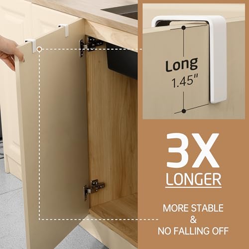 KES Over Cabinet Door Towel Bar Fit 1" Thick, Kitchen Towel Holder, White - color: White