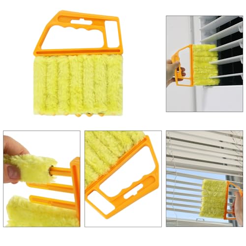 8 Pcs Hand-held Groove Gap Cleaning Tools - Door Window Track Crevice Cleaning Brushes Blind Cleaner Duster, Window Magic Cleaning Brush for Shower Door, Car Vents, Air Conditioner, Keyboard