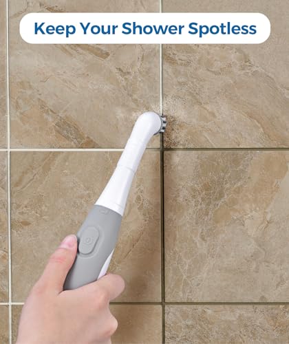kHelfer Electric Cleaning Brush with Battery Power, Electric Grout Brush - color: Gray& White
