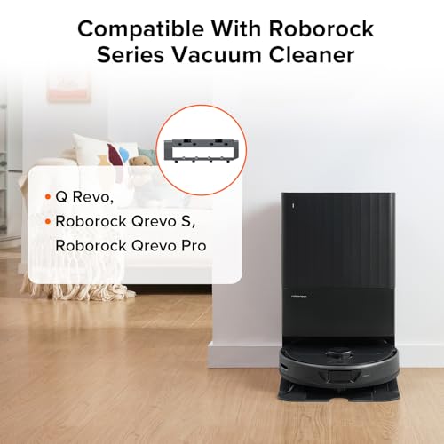 roborock Rubber Main Brush Cover Replacement for Qrevo S Pro, Q Revo, Qrevo MaxV, Roborock Qrevo S, and Q Revo Pro, QV 35A Robot Vacuum Cleaner, Roller Brush Cover Accessories Parts (Black) - style: Main Brush Cover - Type A
