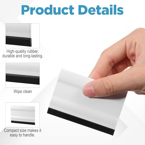 Amabro 3Pcs Mini Rubber Squeegee 3 Inch Small Handheld Window Scraper