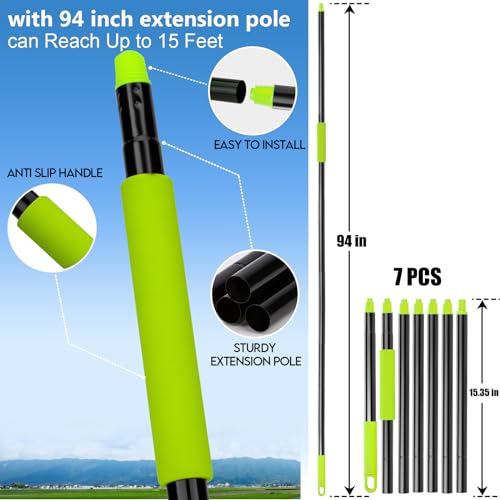CALBEAU 8 Ft Microfiber Duster with Extension Pole (14 PCS)