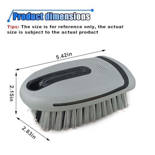 Carpet and Upholstery Cleaning Brush - Stiff Bristle Carpet Scrubber Car Cleaning Brush for Car Interior and Home - Leather Brush Auto Detailing Scrub Brushes for Couch, Floor Mats, Clothes (Grey) - color: Gray
