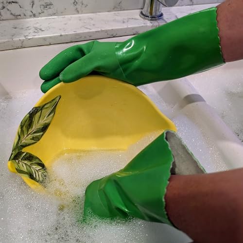 Star Kitchen & Home True Blues Ultimate Green Household Cleaning Gloves - size: Small