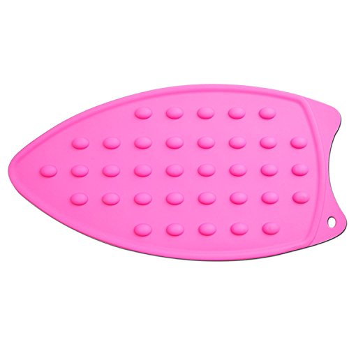 Bringsine Silicone Iron Rest Pad for Ironing Board Hot Resistant Mat(Hot Pink) - color: Hot Pink