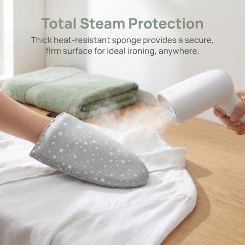 Handheld Portable Ironing Pad, Compact Travel Ironing Mat with Non-Slip Surface, Battery-Free Wrinkle Reducing Board for Home Office Hotel Travel Fine Garments