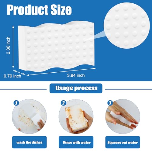 20 Pack Magic Sponges Cleaning Eraser, 2X Density Melamine Sponges