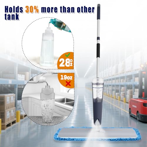 Spray Mops for Floor Cleaning, Commercial Dust Mops, Blue, 1-Pack - color: Commercial Blue, size: 24inch-1Pack