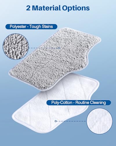 LABIGO 6 Pack Steam Mop Replacement Pads for Multi-Surface Cleaning