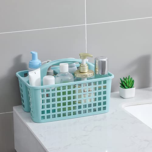 Portable Shower Caddy Basket Plastic Storage Basket with Divided Light Blue - color: Light Blue